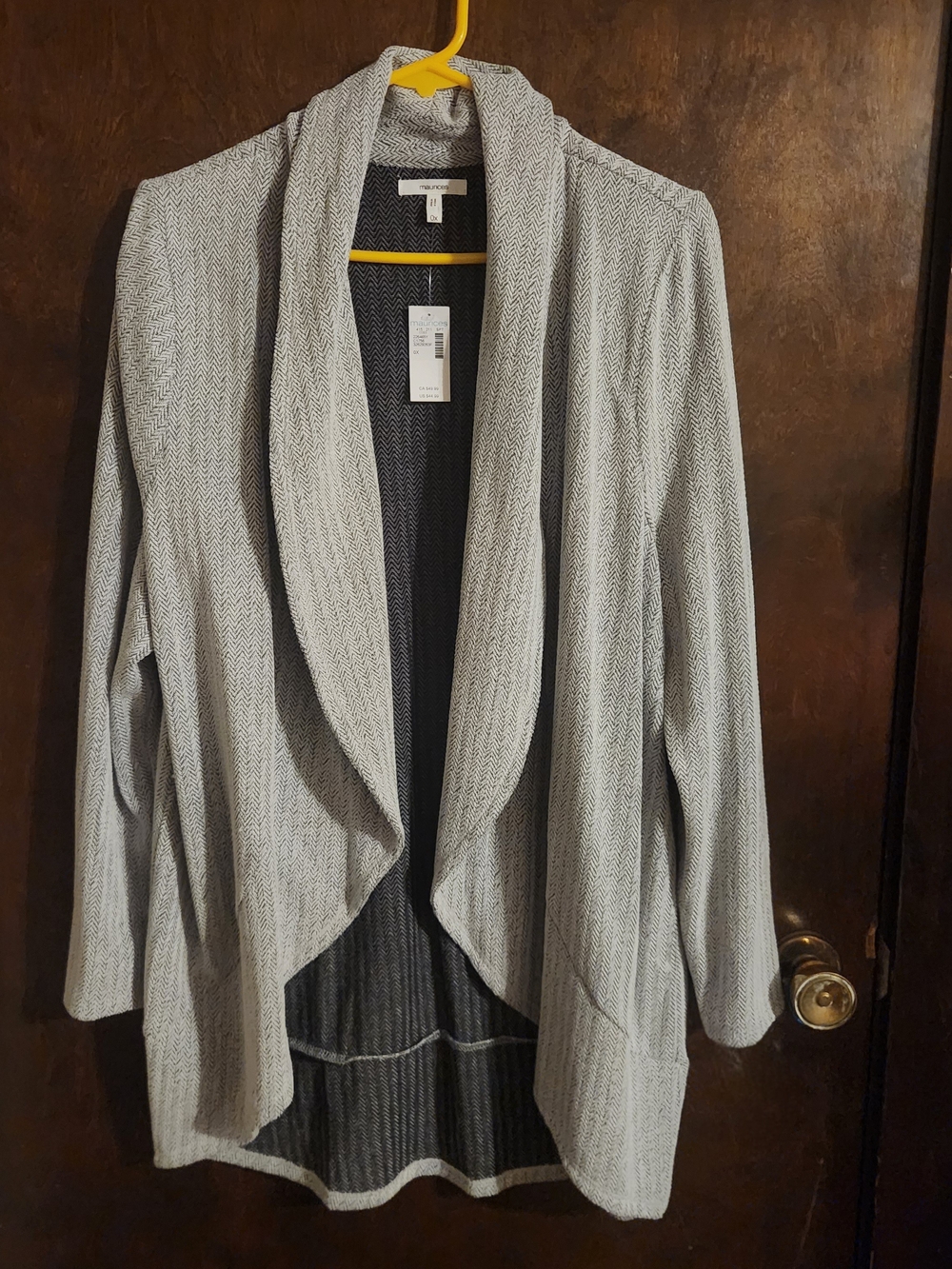 Maurices Light Gray Draped Open-Front Cardigan New With Tag